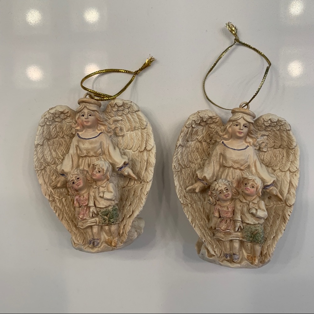 Set of 2 matching Angel Christmas Ornaments